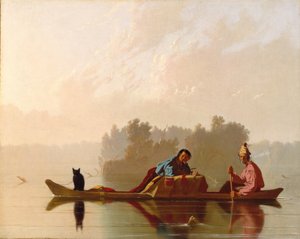 Pelshandlere Descending the Missouri, 1845.