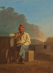 Mississippi båtmann av George Caleb Bingham