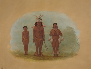 En Chetibo-familie, 18541869. av George Catlin