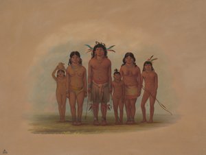 En Connibo indisk familie, 18541869. av George Catlin