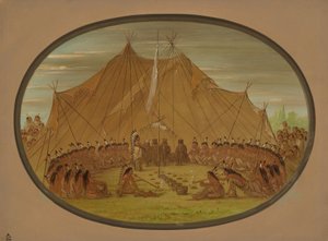 En hundefest - Sioux, 18611869. av George Catlin