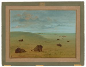 Etter bøffeljakten - Sioux av George Catlin