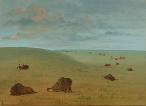 After the Buffalo Chase - Sioux, 18611869. av George Catlin