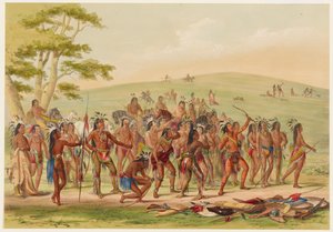 Mandanenes bueskyting av George Catlin
