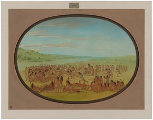 Ballspill av kvinnene - Sioux av George Catlin