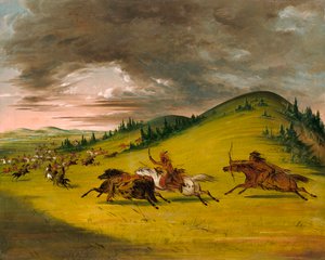 Kampen mellom Sioux og Sac og Fox, 1846-1848. av George Catlin