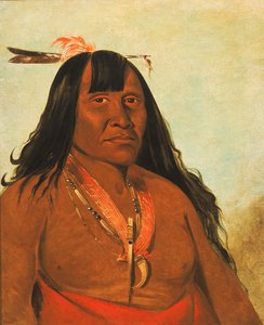 Bón-són-gee, New Fire, en bandsjef, 1834. av George Catlin