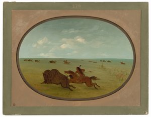 Buffalo Chase, Sioux Indians, Upper Missouri av George Catlin