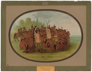 Catlin maler portrettet av Mah-to-toh-pa - Mandan av George Catlin