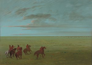 Connibos Starting for Wild Horses, 18541869. av George Catlin
