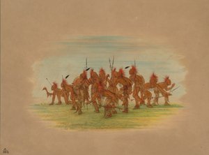 Discovery Dance - Saukie, 1861. av George Catlin