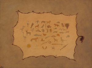 Faksimile av en Ojibbeway-kappe, 18611869. av George Catlin