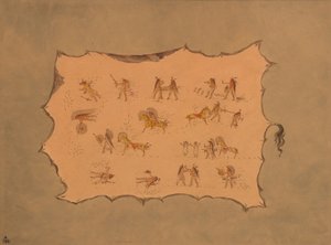 Faksimile av kappen til Mah-to-toh-pa - Mandan, 18611869. av George Catlin
