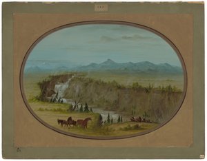 Falls of the Snake River av George Catlin