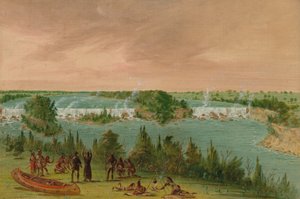 Fader Hennepin og ledsagere ved St. Anthony-fossen. 1. mai 1680, 18471848. av George Catlin