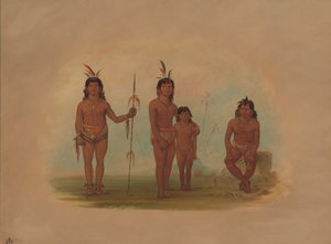 Fire goo-a-give indianere, 18541869. av George Catlin