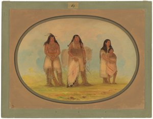 Fire Kiowa-indianere av George Catlin