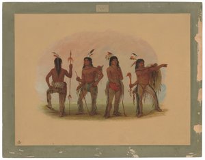 Fire Navajo-krigere av George Catlin