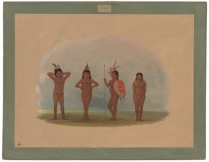 Fire Zurumati-barn av George Catlin