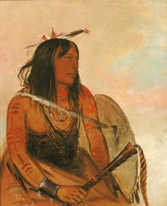 Ish-a-ró-yeh, Han som bærer en ulv, en fremtredende modig av George Catlin