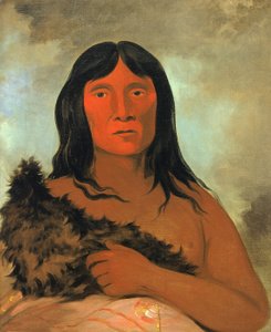 Kay-ée-qua-da-kúm-ee-gísh-kum, Han som prøver bakken med foten sin av George Catlin