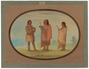 Kickapoo-indianere som forkynner og ber av George Catlin