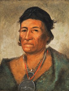 Ko-mán-i-kin, Big Wave, en gammel og fremtredende høvding av George Catlin