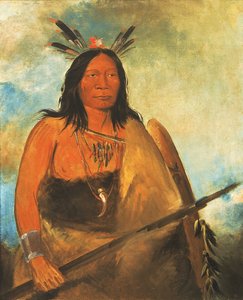 Kots-o-kó-ro-kó, håret på oksens hals, en høvding av George Catlin