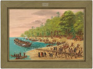 Sjøsettingen av Griffin. Juli 1679 av George Catlin