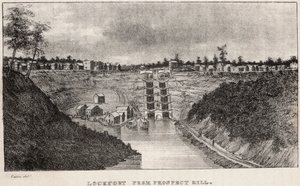 Lockport fra Prospect Hill av George Catlin