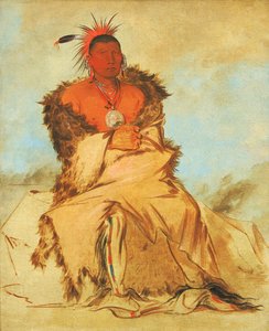 Loo-rá-wée-re-coo, Fugl som går til krig, en Tapage Pawnee av George Catlin