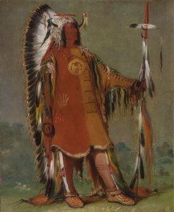 Máh-to-tóh-pa, fire bjørner, nestleder, i full kjole av George Catlin