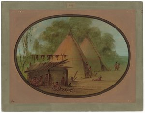 Å lage Flint Arrowheads - Apachees av George Catlin