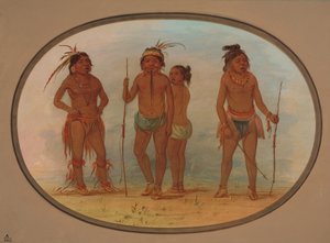 Medlemmer av Botocudo-stammen, 18541869. av George Catlin