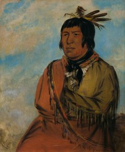 Na-pów-sa, Bjørn som reiser om natten, en høvding av George Catlin