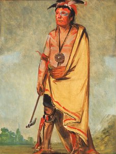 No-ak-chóo-she-kaw, Han som bryter buskene, 1828. av George Catlin