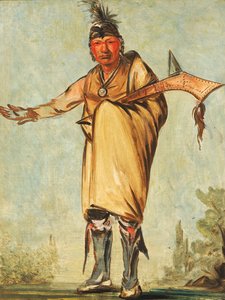 Náw-káw, Wood, tidligere sjef for stammen, 1828. av George Catlin