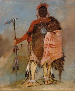 Om-pah-tón-ga, Big Elk, en berømt kriger av George Catlin