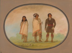 Oneida-sjef, hans søster og en misjonær, 18611869. av George Catlin