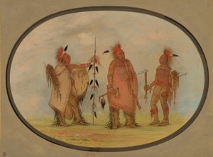 Osage-sjef med to krigere, 18611869. av George Catlin