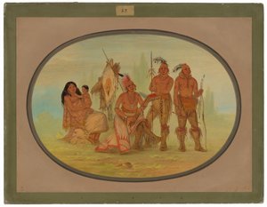 Osage indianere av George Catlin