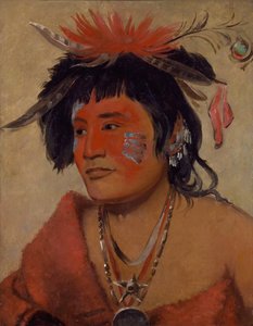 Pah-shee-náu-shaw, en kriger, 1831. av George Catlin