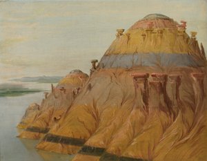 Pittoreske Clay Bluff, 1700 Miles ovenfor St. Louis, 1832. av George Catlin