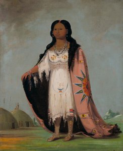 Pshán-shaw, søtt duftende gress, tolv år gammel datter av blodig hånd av George Catlin