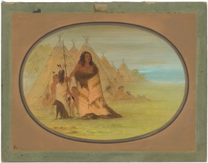 Puncah-sjef omgitt av sin familie av George Catlin