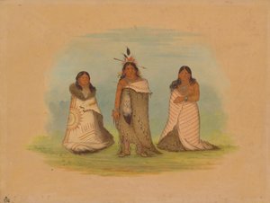 Puncah-indianere, 1861. av George Catlin