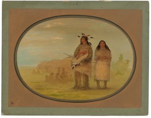 Riccarree-sjef og hans kone av George Catlin