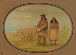 Riccarree-sjef og hans kone, 18611869. av George Catlin