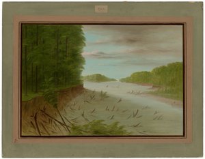 Scene fra Nedre Mississippi av George Catlin