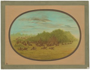 Sham Fight of the Camanchees av George Catlin